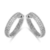 Witgouden oorsieraden, 2.22 ct diamant, Caviar