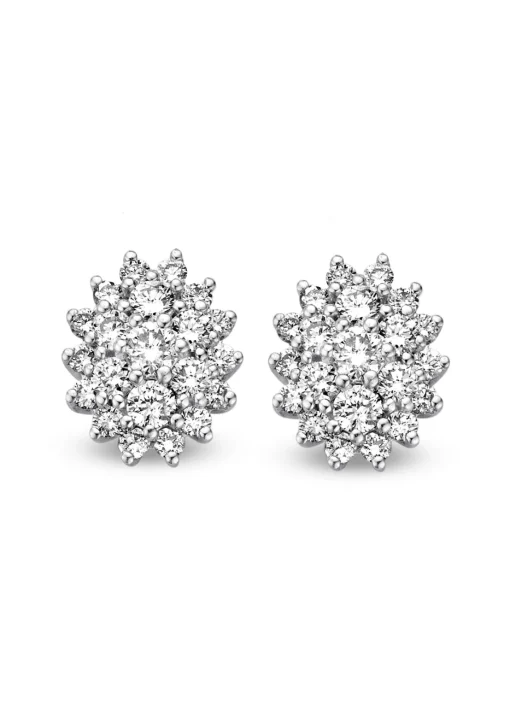 Witgouden oorsieraden, 0.48 ct diamant, Majestic