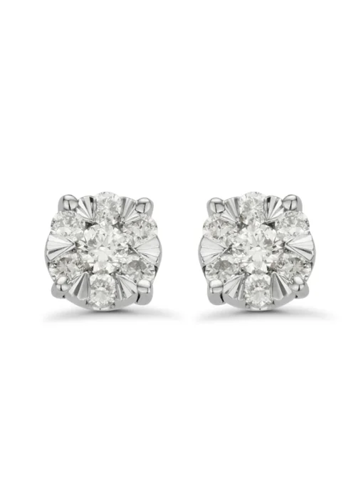 Witgouden oorsieraden, 0.18 ct diamant, Enchanted