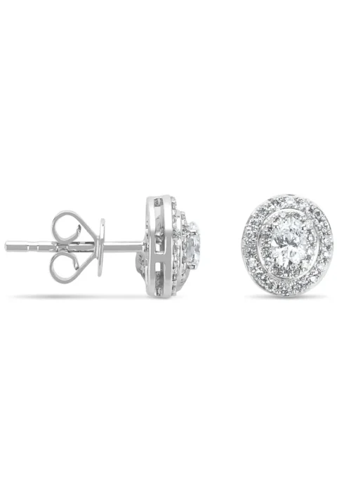 Witgouden oorsieraden, 0.45 ct diamant, Petite Romance