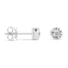 Witgouden oorsieraden, 0.10 ct diamant, Solitair