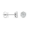 Witgouden oorsieraden, 0.52 ct diamant, Caviar