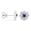 Witgouden oorsieraden, 0.40 ct blauwe saffier, Majestic
