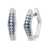 Witgouden oorsieraden, 0.30 ct blauwe saffier, Ensemble