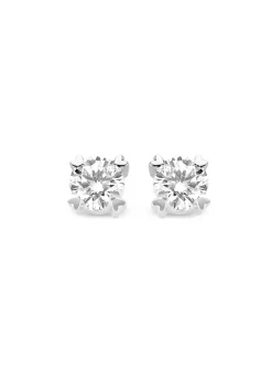 Witgouden oorsieraden, 1.00 ct diamant, Hearts & Arrows