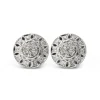 Witgouden oorsieraden, 0.19 ct diamant, Since 1904