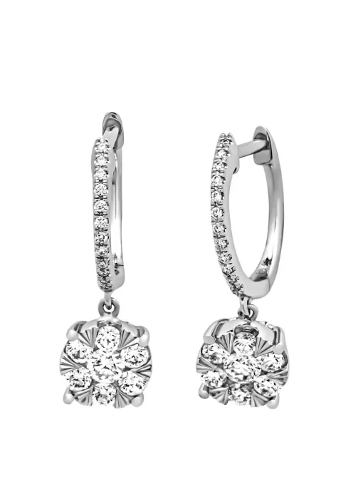 Witgouden oorsieraden, 0.64 ct diamant, Enchanted
