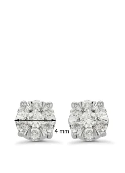 Witgouden oorsieraden, 0.18 ct diamant, Enchanted