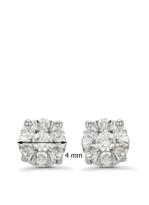 Witgouden oorsieraden, 0.18 ct diamant, Enchanted