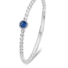 Witgouden ring, 0.05 ct blauwe saffier, Joy