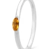 Witgouden ring, 0.12 ct citrien, Joy