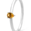 Witgouden ring, 0.14 ct citrien, Joy