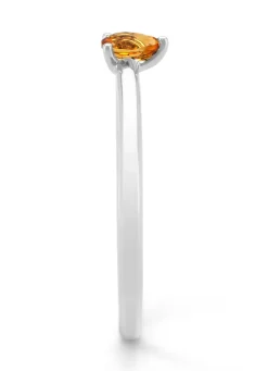 Witgouden ring, 0.14 ct citrien, Joy