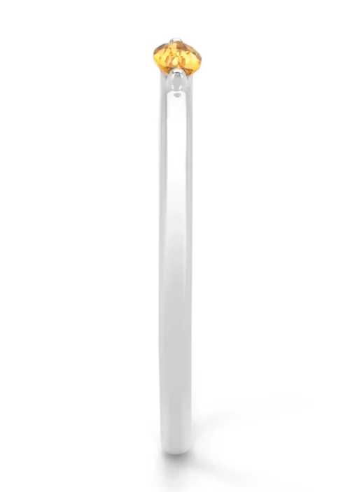 Witgouden ring, 0.12 ct citrien, Joy