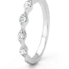 Witgouden ring, 0.24 ct diamant, Caviar