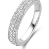 Witgouden ring, 0.45 ct diamant, Caviar