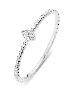 Witgouden ring, 0.04 ct diamant, Joy