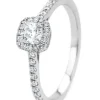 Witgouden ring, 0.52 ct diamant, Hearts & Arrows