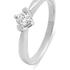 Witgouden ring, 0.23 ct diamant, Hearts & Arrows
