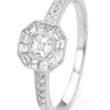 Witgouden ring, 0.55 ct diamant, Since 1904