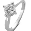 Witgouden ring, 1.24 ct diamant, Hearts & Arrows