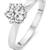 Witgouden ring, 1.06 ct diamant, Solitair
