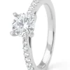 Witgouden ring, 1.25 ct diamant, Solitair