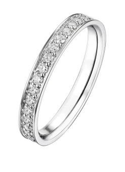 Witgouden ring, 0.27 ct diamant, Wedding