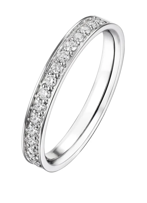 Witgouden ring, 0.27 ct diamant, Wedding