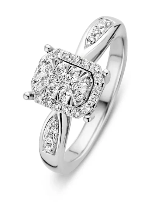 Witgouden ring, 0.34 ct diamant, Enchanted