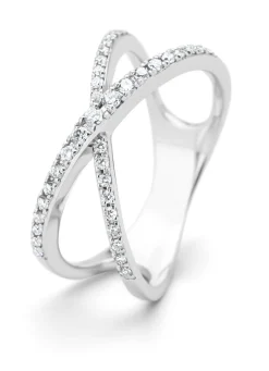 Witgouden ring, 0.25 ct diamant, Like a star