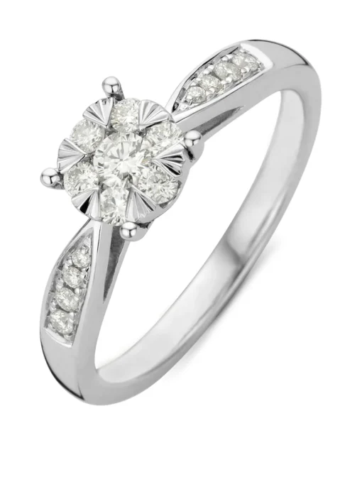 Witgouden ring, 0.35 ct diamant, Enchanted