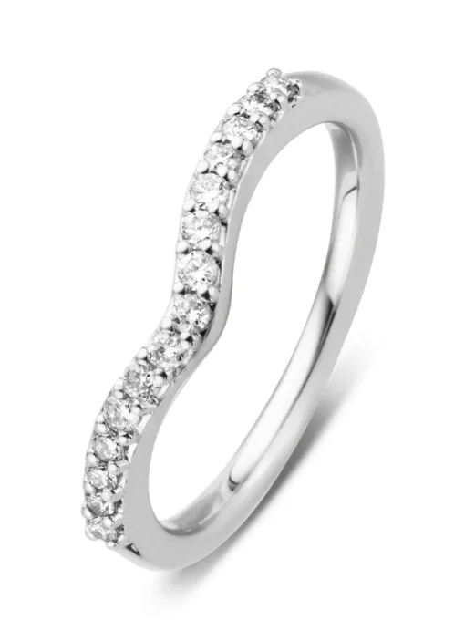 Witgouden ring, 0.20 ct diamant, Wedding
