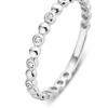 Witgouden ring, 0.05 ct diamant, Ensemble