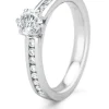 Witgouden ring, 0.72 ct diamant, Solitair