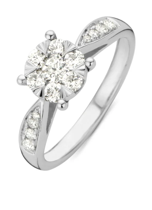 Witgouden ring, 0.57 ct diamant, Enchanted