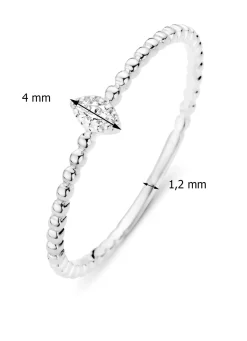 Witgouden ring, 0.04 ct diamant, Joy