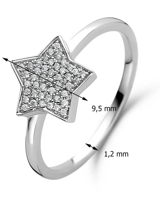 Witgouden ring, 0.10 ct diamant, Dreamer