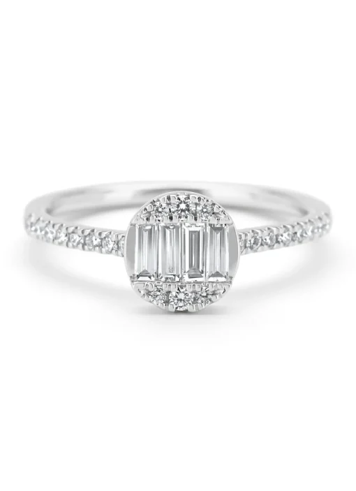 Witgouden ring, 0.45 ct diamant, Gallery