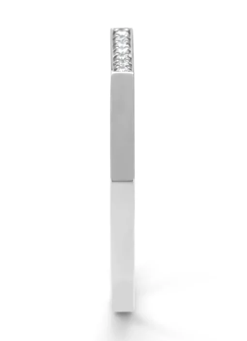 Witgouden ring, 0.03 ct diamant, Ensemble