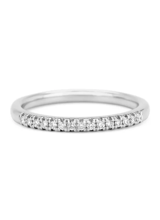 Witgouden ring, 0.14 ct diamant, Ensemble