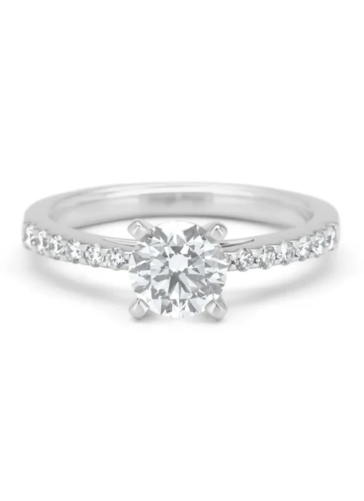 Witgouden ring, 1.25 ct diamant, Solitair