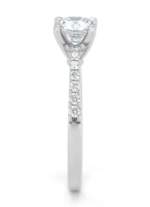 Witgouden ring, 1.25 ct diamant, Solitair