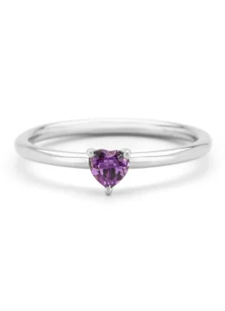 Witgouden ring, 0.21 ct paarse amethist, Joy