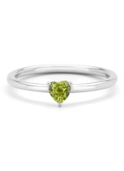 Witgouden ring, 0.26 ct peridoot, Joy