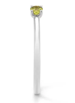 Witgouden ring, 0.19 ct peridoot, Joy