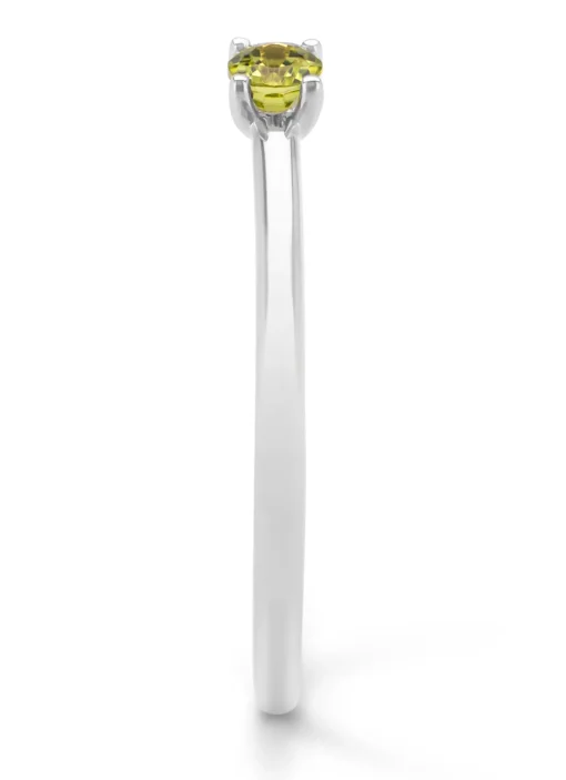 Witgouden ring, 0.19 ct peridoot, Joy