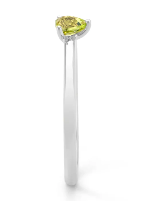 Witgouden ring, 0.26 ct peridoot, Joy