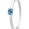 Witgouden ring, 0.20 ct topaas, Joy
