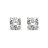 Witgouden solitair oorstekers, 0.10 ct diamant, Groeibriljant
